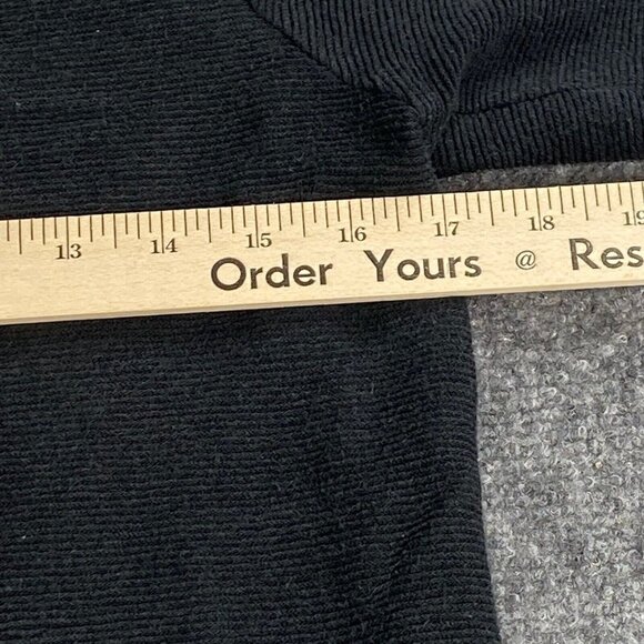 Madewell Top Womens Small Black Drapey Ottoman Jacquard Faux Wrap Drawstring - Picture 6 of 10